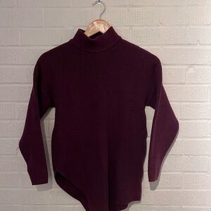 Elegant Maroon Turtleneck Sweater